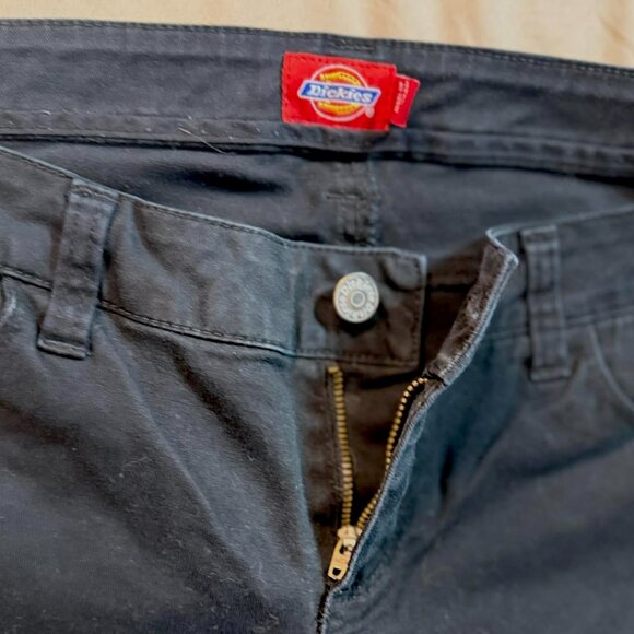 Dickies brand SIZE 11 Black Flared Leg / Slim Fit Bootcut 5-Pocket Pants - Picture 2 of 11